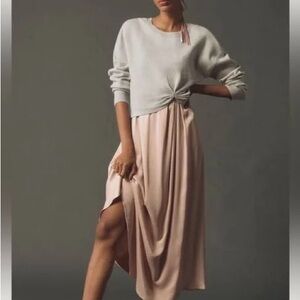By Anthropologie Gemini Two Tone Sweater Dress